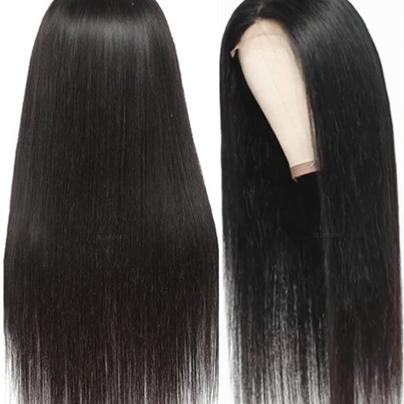 20” Straight Glueless Lace Wig – 100% Brazilian Virgin Human Hair, HD Transparen - Picture 3 of 5